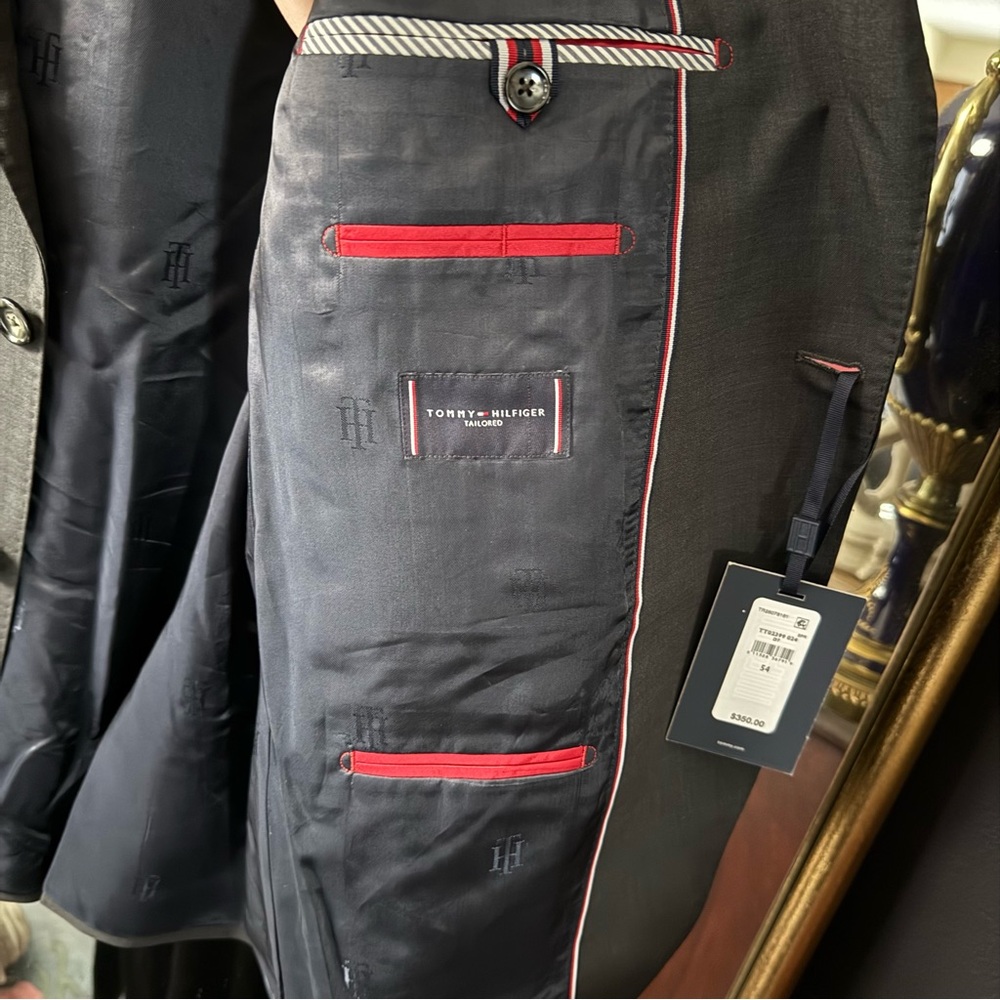 Tommy Hilfiger NWT Black/Grey Charcoal Sports Coat Suit Jacket Blazer - Picture 5 of 8